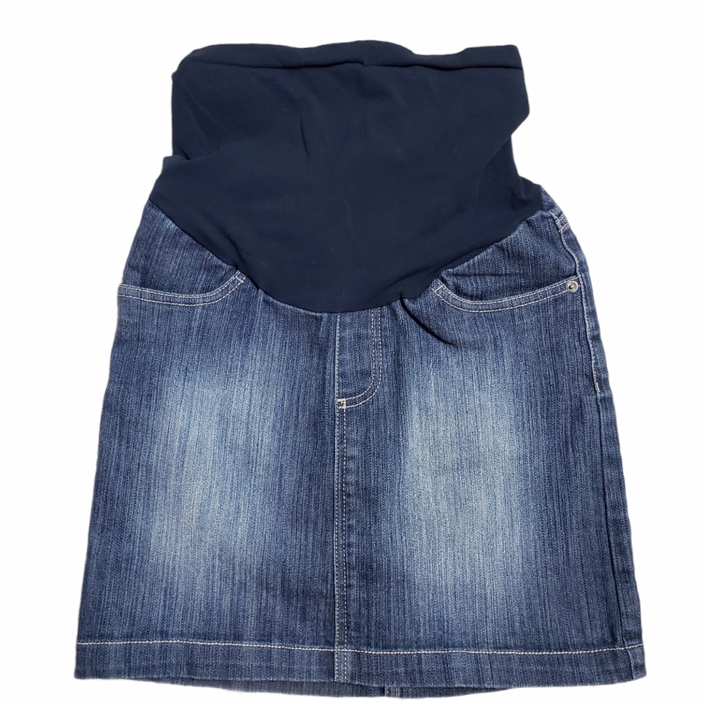 Motherhood Maternity Jean Skirt